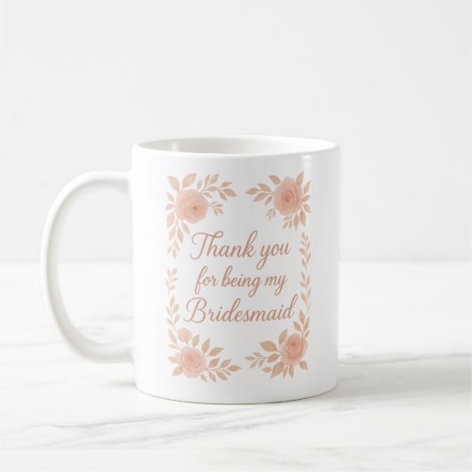 Bedankt dat je mijn bruidsmeisje bent - Bridesmaid Koffiemok (Links)
