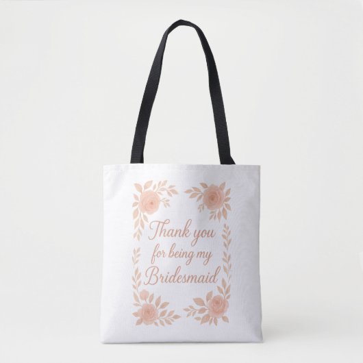 Bedankt dat je mijn bruidsmeisje bent - Bridesmaid Tote Bag (Voorkant)