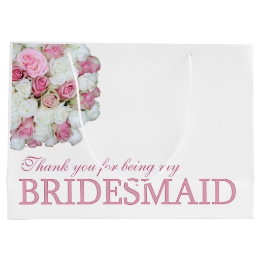 Bedankt dat je mijn bruidsmeisje bent large cadeautasje (Achterkant)