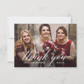 Bedankt dat je mijn bruidsmeisje-fotokaart bent kaart (Voorkant)