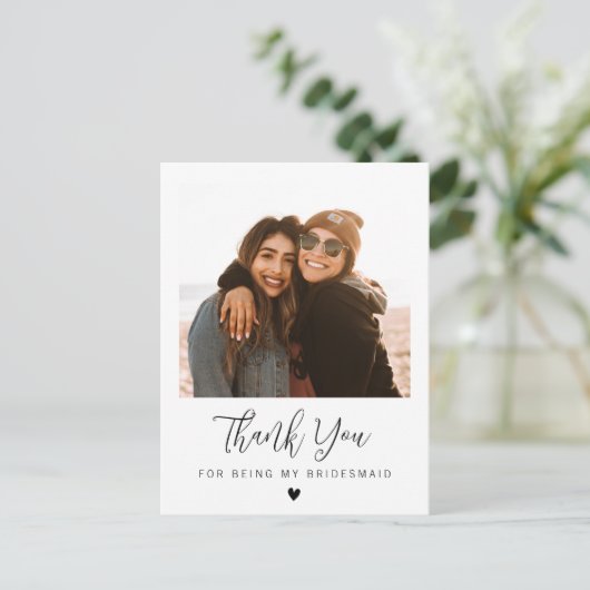 Bedankt dat je mijn bruidsmeisje kaart bent (Staand voorkant)