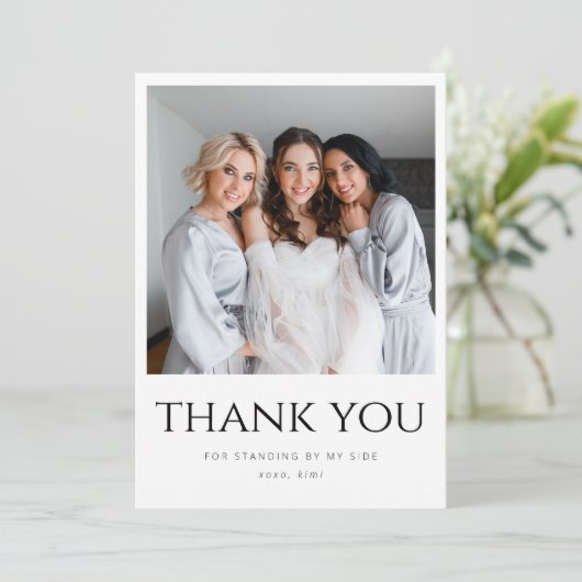 Bedankt dat je mijn bruidsmeisje Kaart bent (Staand voorkant)