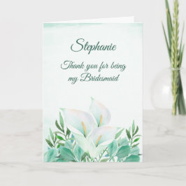 Bedankt dat je mijn bruidsmeisje White Calla Lily