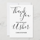 Bedankt dat je mijn bruiloft Usher Flat Kaart bent (Voorkant)