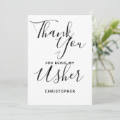 Bedankt dat je mijn bruiloft Usher Flat Kaart bent (Staand voorkant)