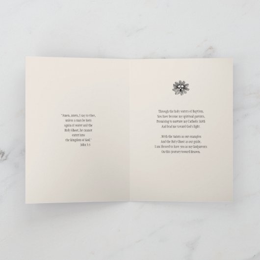 Bedankt dat je mijn godouders Baptisme katholiek b (Binnen)