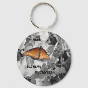 Bedankt dat je mijn leraar bent met monarch sleutelhanger