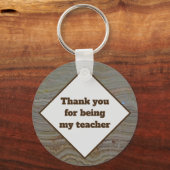 Bedankt dat je mijn leraar bruin bent. sleutelhanger (Voorkant)