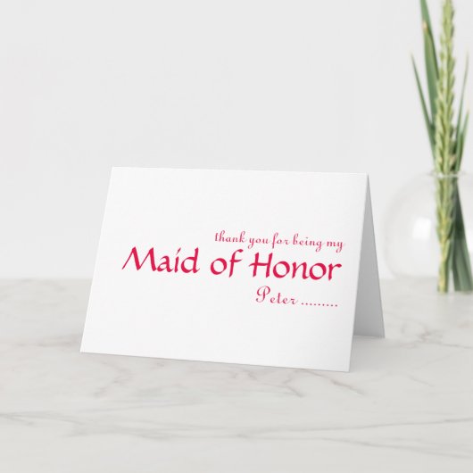Bedankt dat je mijn Maid of Honor bent (Voorkant)