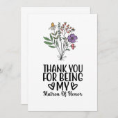 Bedankt dat je mijn matron bent. (Voorkant / Achterkant)