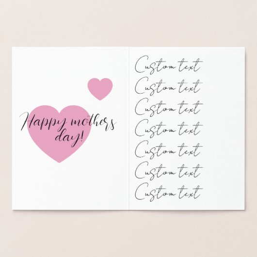 Bedankt dat je mijn moeder bent! folie kaarten (Binnen)