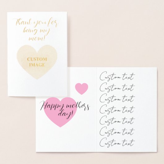 Bedankt dat je mijn moeder bent! folie kaarten (Display)