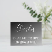 Bedankt dat je mijn ringdrager bent briefkaart (Staand voorkant)
