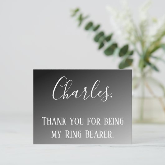 Bedankt dat je mijn ringdrager bent briefkaart (Staand voorkant)