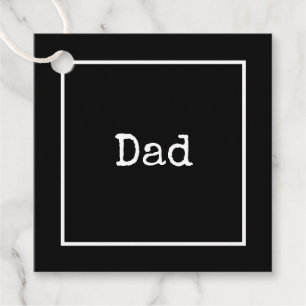 Bedankt dat je mijn vader bent Black/White Fathers Bedankjes Labels