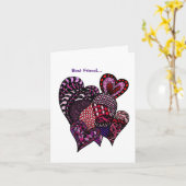 Bedankt dat je mijn valentijn vriend bent kaart (Gele Bloem)