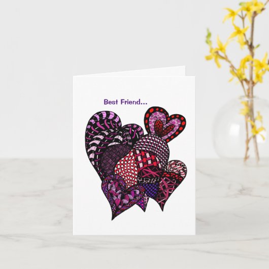 Bedankt dat je mijn valentijn vriend bent kaart (Gele Bloem)