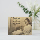 Bedankt dat je mijn vriend bent ansichtkaart briefkaart (Staand voorkant)