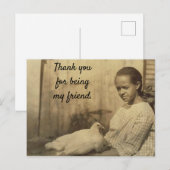 Bedankt dat je mijn vriend bent ansichtkaart briefkaart (Voorkant / Achterkant)