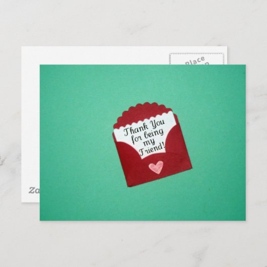 Bedankt dat je mijn vriend bent! briefkaart (Voorkant / Achterkant)