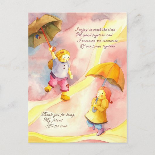 Bedankt dat je mijn vriend bent briefkaart (Voorkant)