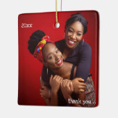 Bedankt dat je mijn vriend BFF foto bent Keramisch Ornament (Links)