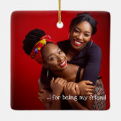 Bedankt dat je mijn vriend BFF foto bent Keramisch Ornament (Achterkant)