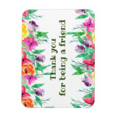 Bedankt dat je mijn vriend floreel design bent magneet (Verticaal)