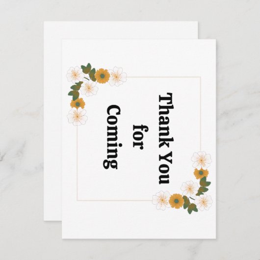 Bedankt dat je na het feesten bent gekomen (Voorkant / Achterkant)