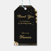 Bedankt dat je naar het feest kwam cadeaulabel (Achterkant)