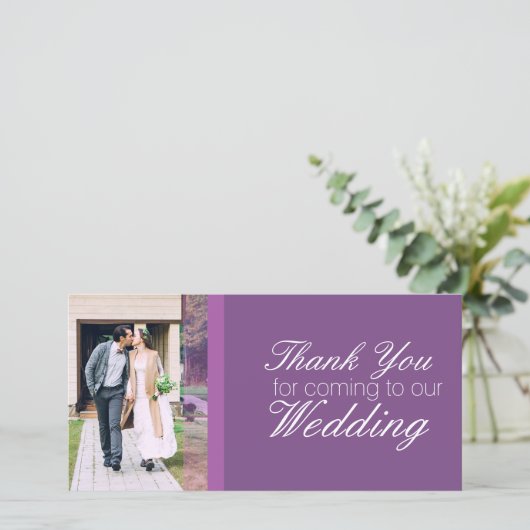 Bedankt dat je naar onze bruiloft bent gekomen (Staand voorkant)