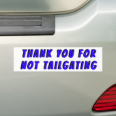 Bedankt dat je niet op de maat van Banger Blue heb Bumpersticker (Op auto)
