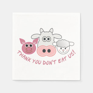 Bedankt dat je ons niet opeet servet