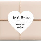 Bedankt dat je onze dag deelt met bruidegom bruilo hart sticker