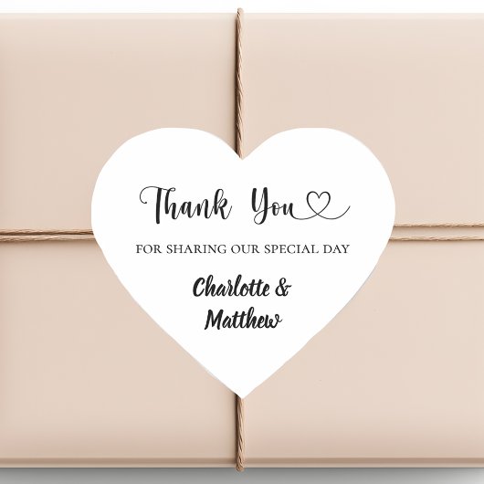 Bedankt dat je onze dag deelt met bruidegom bruilo hart sticker