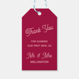 Bedankt dat je onze eerste bruine bruine bruiloft  cadeaulabel