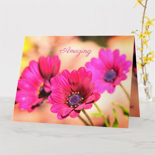 Bedankt dat je onze verpleegster bent kaart (Gele Bloem)