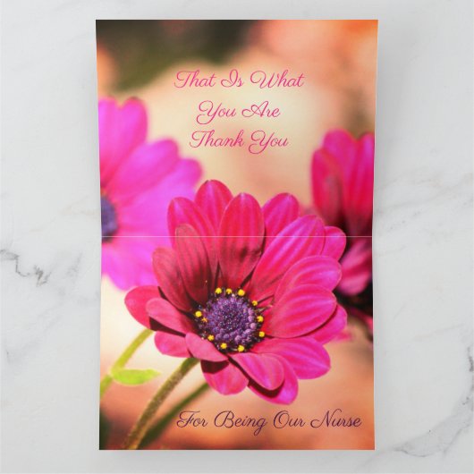 Bedankt dat je onze verpleegster bent kaart (Binnen)