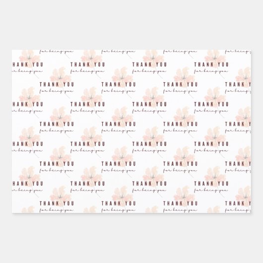 Bedankt dat je papieren bladen hebt samengevoegd inpakpapier vel (Voorkant)