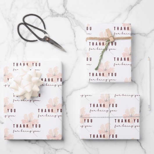 Bedankt dat je papieren bladen hebt samengevoegd inpakpapier vel (Voorkant)