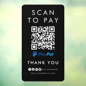 Bedankt dat je PayPal-scan wilt uitvoeren om de QR Raamsticker (Vel 3)