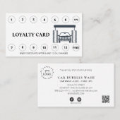 *~* Bedankt dat je QR Car Wash LOGO Simple beloont Klantenkaartje (Voorkant / Achterkant)