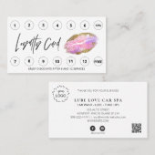 *~* Bedankt dat je QR LOGO schoonheidslippen Loyal Klantenkaartje (Voorkant / Achterkant)