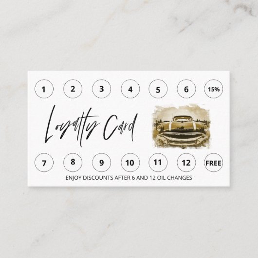 *~* Bedankt dat je QR Lube Car Wash LOGO Auto belo Klantenkaartje (Voorkant)