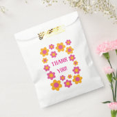 Bedankt dat je roze gele bloemen voorstelt bedankzakje (Gezegeld)