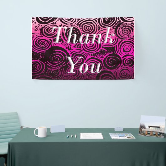 Bedankt dat je roze zwaait spandoek (Beurs)