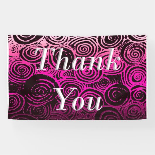 Bedankt dat je roze zwaait spandoek (Horizontaal)