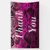 Bedankt dat je roze zwaait spandoek (Verticaal)