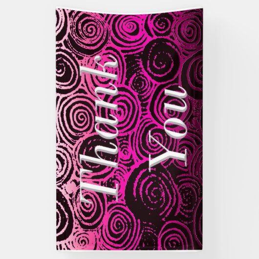 Bedankt dat je roze zwaait spandoek (Verticaal)