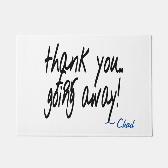 Bedankt dat je sarcastisch gepersonaliseerd bent  deurmat (Voorkant)